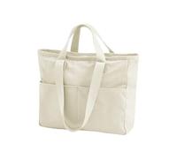 Westford Mill - Double Handle Cargo Pocket Tote - Tote Bags for Women and Men, Swimming Bag, Travel Bag, Gym Bag, Cabin Bag, Travel Essentials, Yoga Bag, Beach Bag, Sports Bag - 100% Cotton Canvas