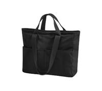 Westford Mill - Double Handle Cargo Pocket Tote - Unisex-Adults, Black, 42 cm x 37 cm x 15 cm, Cotton Canvas