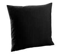 Westford Mill Fairtrade Cotton Canvas Cushion Cover Black (M)