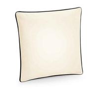 Westford Mill Fairtrade Piped Cushion Cover Natural/black (One Size)