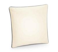 Westford Mill Fairtrade Piped Cushion Cover Natural/light Grey (One Size)