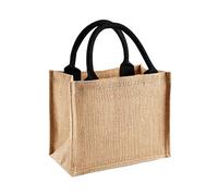 Westford Mill Jute Mini Gift Bag One Size Natural/Black