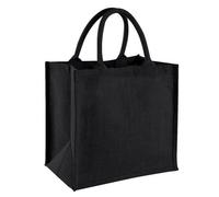Westford Mill Jute Mini Gift Bag (6 Litres) (Pack Of 2) Black/black (One Size)