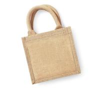 Westford Mill Jute Mini Gift Bag (6 Litres) (Pack Of 2) Natural (One Size)