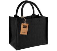 Westford Mill Jute Mini Gift Bag Black (One Size)