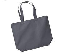 Westford Mill Maxi Tote Shopper Bag - Reusable and Sustainable - Graphite Grey