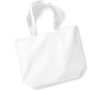 Westford Mill Maxi Tote Shopper Bag - Reusable and Sustainable - White
