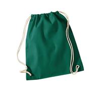 Westford Mill Men's Cotton Drawstring Bag in Bottle Green Westford Mill Bottle Green