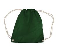 Westford Mill Men's Cotton Gymsac Bag - 12 Litres Pack of 2 in Bottle Green Westford Mill Bottle Green