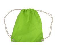 Westford Mill Men's Cotton Gymsac Bag - 12 Litres Pack of 2 in Lime Westford Mill Lime