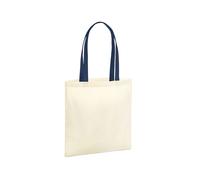 Westford Mill EarthAware Organic Bag For Life Contrast Tote Bag A - Natural/French Navy