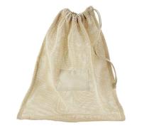 Westford Mill Mesh Organic Cotton Drawstring Bag - Natural