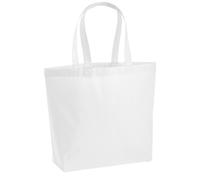 Westford Mill Men's Premium Cotton Maxi Tote Bag in White Westford Mill White One Size