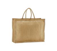 Westford Mill- Natural Starched Jute Market Tote Bag - Natural Tote bag - Bag for men & for women - One Size shopper bag, travel bag, gym bag