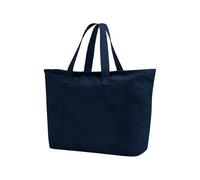 Westford Mill Oversized Heavy Duty Canvas Tote Bag - Navy, Premium Heavyweight Fabric, Extra Large Capacity, Zippered Main Compartment, Slip Pockets, Shoulder/Hand Carry Handles, Made for Decoration