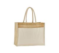 Westford Mill Starched Jute Front Pocket 21L Shopper Bag in Natural Westford Mill Natural