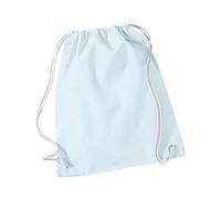 Westford Mill W110 Cotton Gymsac - Pastel Blue/White