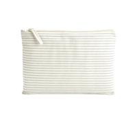 Westford Mill Striped Organic Cotton Accessory Pouch Size Large Grey Stripe
