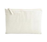 Westford Mill W253 Striped Organic Cotton Accessory Pouch - Grey Stripe - M