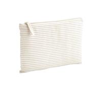 Westford Mill Striped Organic Cotton Accessory Pouch Size Large Red Stripe