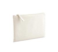 Westford Mill Striped Organic Cotton Accessory Pouch Size Medium Red Stripe