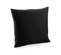 Westford Mill W350 Fairtrade Cotton Canvas Cushion Cover - Black 50 x 50 cm