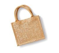 Westford Mill Shimmer Jute Mini Gift Bag One Size Natural Gold