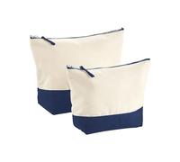 Westford Mill W544 Dipped Base Canvas Accessory Bag - Natural/Navy - M