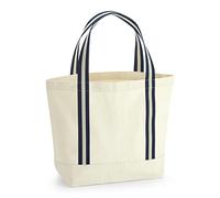 Westford Mill W690 EarthAware® Organic Boat Bag - Natural/French Navy