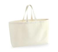 Westford Mill Oversized Canvas Tote Bag One Size Natural