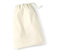 Westford Mill WM115 Lightweight Cotton Stuff Bag Accessory Storage (L - 40 x 50 cm, Natural)
