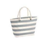 Westford Mill Women's Boardwalk Striped Tote Bag in Grey Westford Mill Grey One Size
