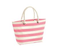 Westford Mill Women's Boardwalk Striped Tote Bag in Light Beige Westford Mill Light Beige One Size
