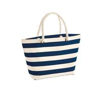 Westford Mill Women's Boardwalk Striped Tote Bag in Navy Westford Mill Navy One Size