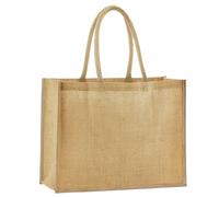 Westford Mill Women's Classic Starched Jute Tote Bag in Natural Westford Mill Natural One Size