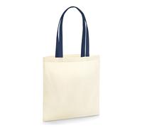 Westford Mill EarthAware Contrast Handle Organic Bag For Life A - Natural/French Navy