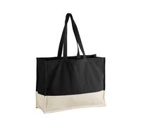 Westford Mill Women's EarthAware Contrast Shopper Bag in Jet Black Westford Mill Jet Black One Size