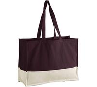 Westford Mill EarthAware Contrast Tote Bag - Oxblood/Natural
