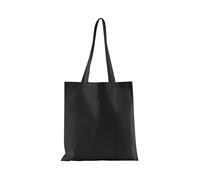 Westford Mill Women's Plain Cotton Tote Bag in Black Westford Mill Black One Size