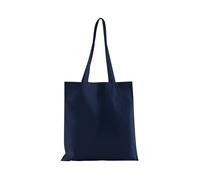 Westford Mill Women's Plain Cotton Tote Bag in Navy Westford Mill Navy One Size