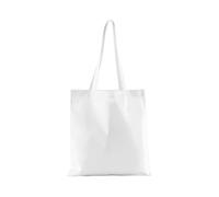 Westford Mill Women's Plain Cotton Tote Bag in White Westford Mill White One Size