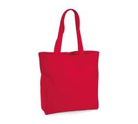 Westford Mill Women's Premium Cotton Maxi Tote Bag in Red Westford Mill Red One Size