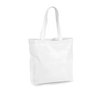 Westford Mill Women's Premium Cotton Maxi Tote Bag in White Westford Mill White One Size