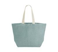 Westford Mill Women's Washed Jute Beach Soft Touch Tote Bag in Duck Egg Blue Westford Mill Duck Egg Blue One Size