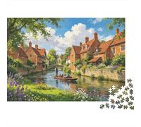 Westgate Gardens Puzzle for Adults 1000 Piece Recycled Historic River Puzzles for Elderly Impossible Hard Difficult Challenging Great Gift Idea for Women 52x38cm/1000pcs