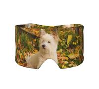 Westie Autumn West Highland White Terrier Dogs, Full Eye Covers Light Blocking Eye Mask Sleep Eye and Ear Muffs