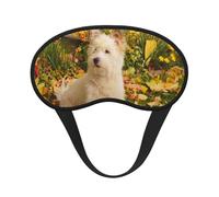 Westie Autumn West Highland White Terrier Dogs, Full Eye Covers Light Blocking Eye Masks Blackout Sleep Eye Muffs
