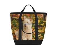 Westie Autumn West Highland White Terrier Dogs,Lunch Bags Large Capacity Insulated Tote Bag For Women Men Work Picnic Travel