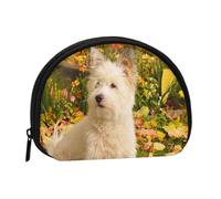 Westie Autumn West Highland White Terrier Dogs, Women's Storage Bag Shell Makeup Bag Small Coin Purse Shell Change Pouch