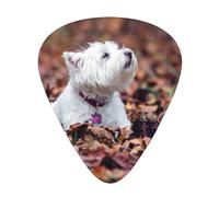 Westie Bokeh West Highland White Terrier Dogs,12 Pcs Guitar Pick,3 Different Thickness Plectrums for Acoustic Guitar Bass Ukulele (0.46mm 0.96mm 0.71mm)
